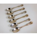 A set of six Henry Wig silver spoons with box 86g