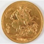 An Edwardian 1906 full gold sovereign