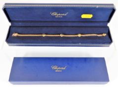 A Chopard 18ct gold Happy Diamonds bracelet with i