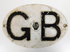 A mid 20thC. motorists AA & GB badge