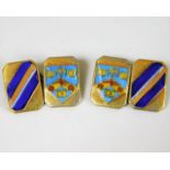 A pair of gents enamelled cufflinks