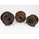 Three antique fly fishing reels