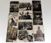 Approx. 74 Nazi Germany propaganda cards featuring