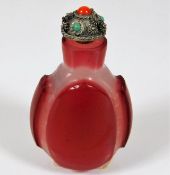 A c.1900 Chinese Peking glass scent bottle 2.75in