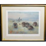 A framed Archibald Thorburn print of Grouse, numbe