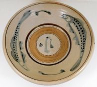 A large Cornish studio pottery bowl, probably Wenf