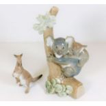 A Lladro koala bear & cub 8in tall twinned with a