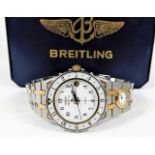 A gents stainless steel Breitling quartz wristwatc