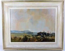 A 20thC. framed landscape oil on canvas signed by