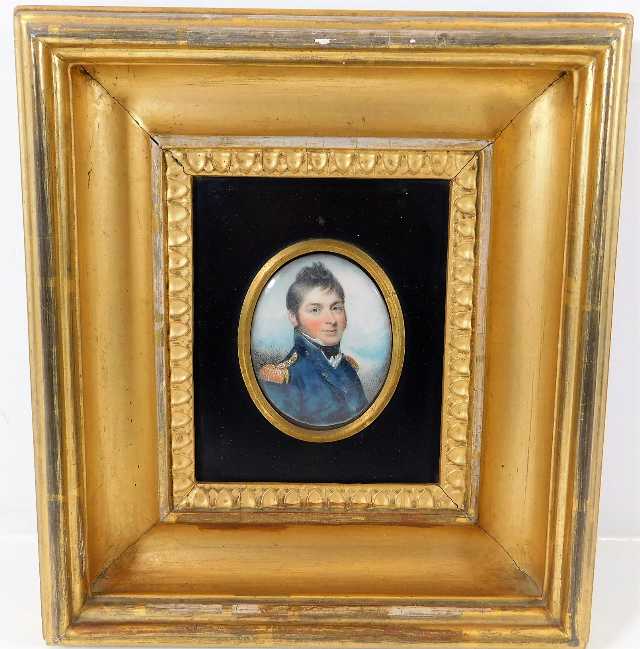 Mounted in gilt frame, an 18thC. watercolour on iv