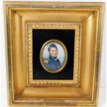 Mounted in gilt frame, an 18thC. watercolour on iv