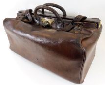 A 19thC. leather Thresher & Glenny Gladstone bag