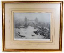 A William Wylie drypoint etching, signed in pencil