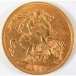 An Edwardian 1904 full gold sovereign