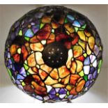 A Peter Marsh style leaded glass shade, 18in diame