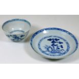 An 18thC. Nanking Cargo Chinese tea bowl & saucer