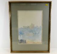 A framed John Miller (1931-2002) watercolour "Wind