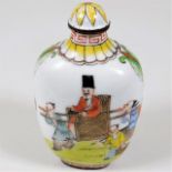 A c.1900 Chinese enamelled scent bottle 3.25in hig