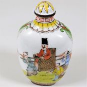 A c.1900 Chinese enamelled scent bottle 3.25in hig