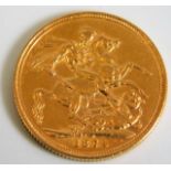 A Victorian 1874 full gold sovereign Melbourne mint