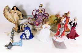 A selection of figures including Doulton, Franklin