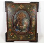 A framed Persian painting 10.25in high x 8.25in wi