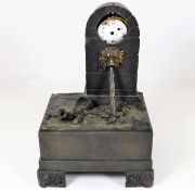 A 19thC. French bronze automaton waterfall clock a