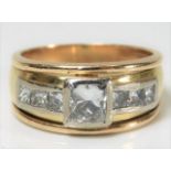 An 18ct gold diamond ring set with 0.75ct centre s