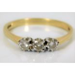 An 18ct gold trilogy ring set with approx. 0.55ct
