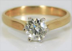 An 18ct gold diamond solitaire 1ct diamond 3.7g si