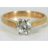 An 18ct gold diamond solitaire 1ct diamond 3.7g si