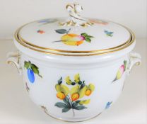 A Herend porcelain floral ice bucket, very small c