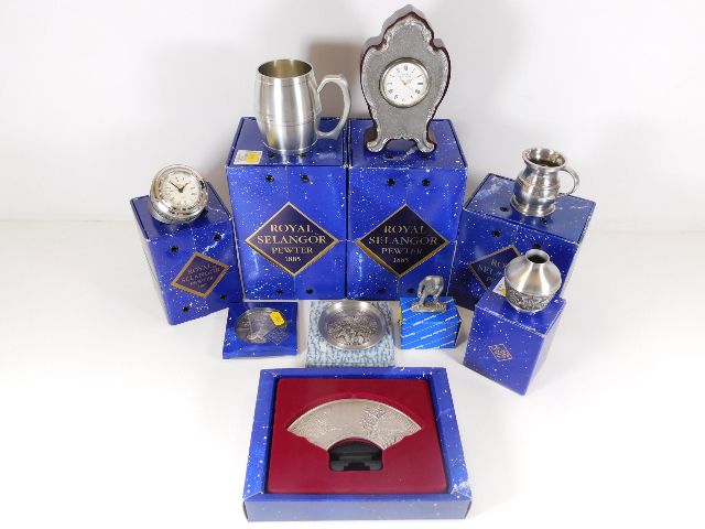 A quantity of boxed Royal Selangor & similar pewte