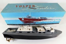A boxed RAF Vosper crash tender model boat, presen