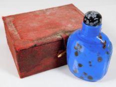 A c.1900 Chinese glass scent bottle 3.25in high