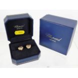 A pair of Chopard 18ct gold Happy Diamonds heart s