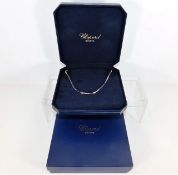 A Chopard heavy gauge 18ct white gold box necklace