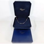 A Chopard heavy gauge 18ct white gold box necklace