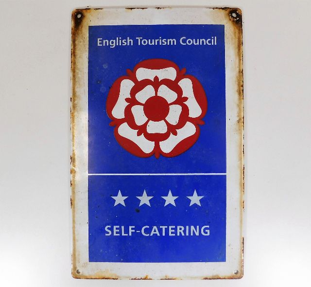 An enamel English Tourist Board sign