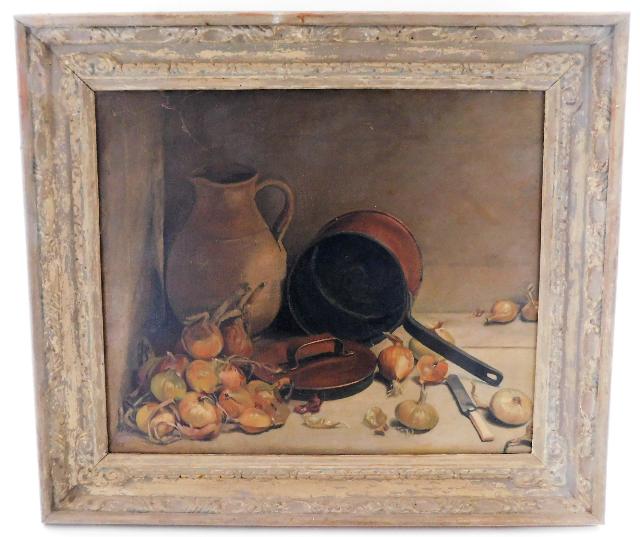 A monogramed oil on canvas by William Turner depic