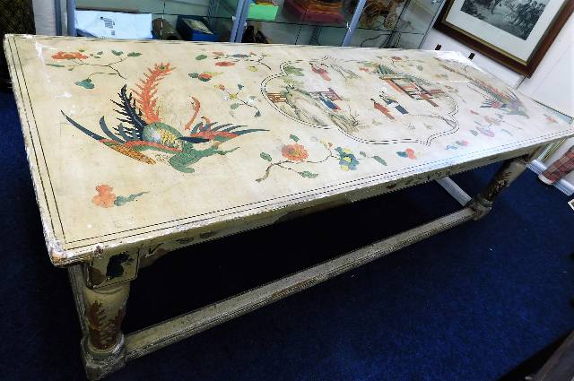 An 18thC. pitch pine farmhouse refectory table lat