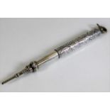 A S. Mordan & Co. Silver self propelling pencil 28