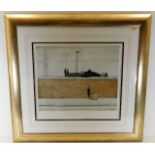 A framed L. S. Lowry limited edition gouttelette p