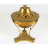 An early 19thC. French brass incense burner 7.5in