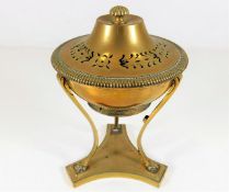 An early 19thC. French brass incense burner 7.5in