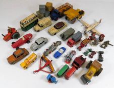 A quantity of child's play worn toys including die