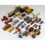 A quantity of child's play worn toys including die