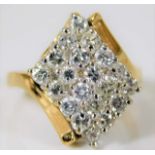 A 14ct gold ring set with approx. 1.5ct diamond 7.