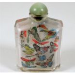 A 19thC. Chinese interior painted glass scent bott