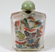 A 19thC. Chinese interior painted glass scent bott
